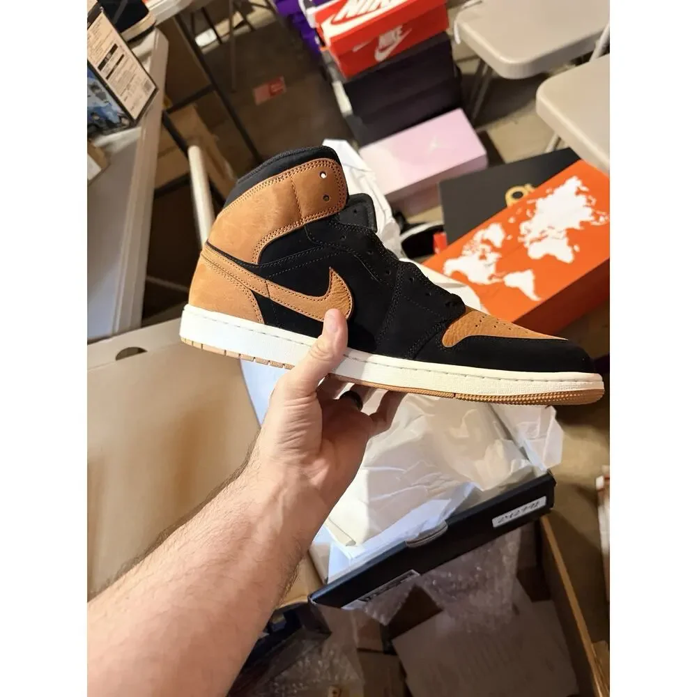 Size 13 - Air Jordan 1 Mid Black Flax